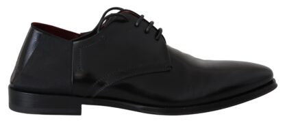 Dolce & Gabbana - Black Leather Lace Up Men Dress Derby Shoes