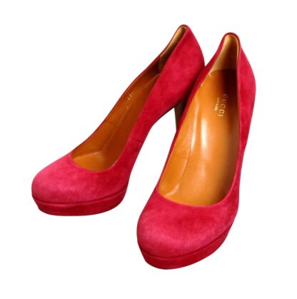 Gucci - Gucci Women's Raspberry Suede Platform Pump Shoes