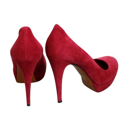 Gucci - Women's Raspberry Suede Platform Pump Shoes