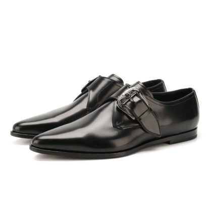 Dolce & Gabbana - Sleek Calfskin Leather Shoes with Buckle