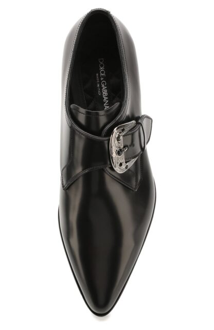 Dolce & Gabbana - Sleek Calfskin Leather Shoes with Buckle