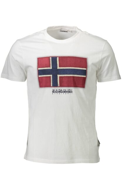 Napapijri - White Cotton Men T-Shirt