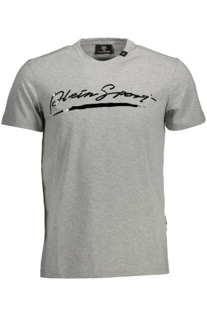 Plein Sport - Gray Cotton Men T-Shirt