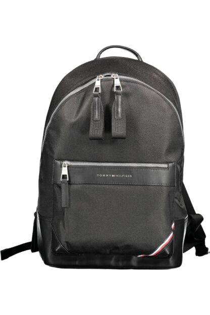 Tommy Hilfiger - Black Polyester Men Backpack