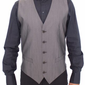 Dolce & Gabbana - Elegant Blue Wool Blend Dress Vest