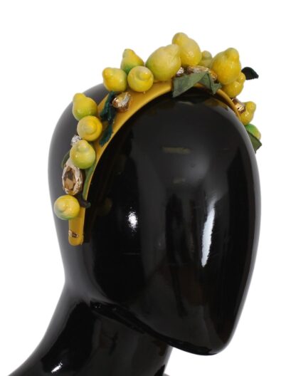 Dolce & Gabbana - Exquisite Silk Crystal Lemon Headband Diadem