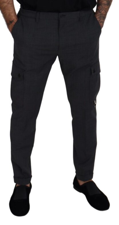 Dolce & Gabbana - Elegant Checkered Slim Fit Cargo Pants