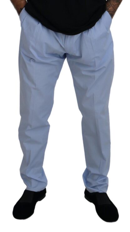 Dolce & Gabbana - Elegant Slim Fit Chinos In Light Blue