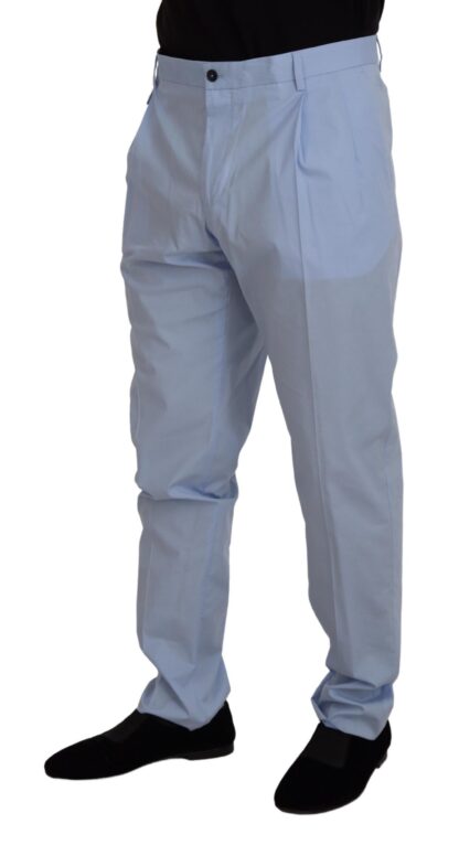 Dolce & Gabbana - Elegant Slim Fit Chinos In Light Blue