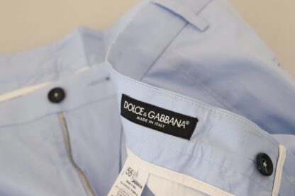 Dolce & Gabbana - Elegant Slim Fit Chinos In Light Blue