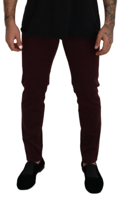 Dolce & Gabbana - Slim Fit Bordeaux Jeans - Italian Luxury