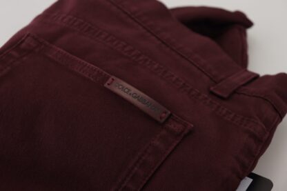 Dolce & Gabbana - Slim Fit Bordeaux Jeans - Italian Luxury