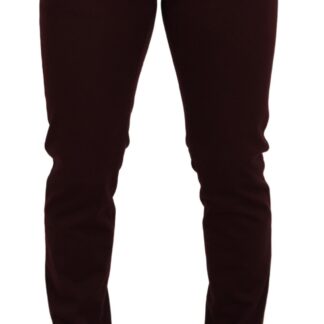 Dolce & Gabbana - Elegant Slim Fit Crimson Chinos