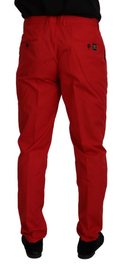 Dolce & Gabbana - Elegant Slim Fit Crimson Chinos