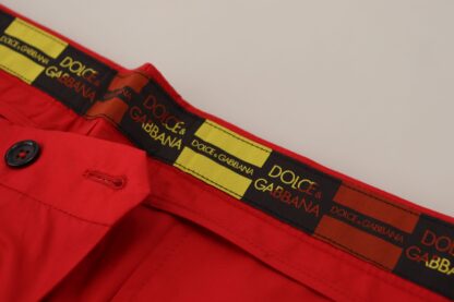 Dolce & Gabbana - Elegant Slim Fit Crimson Chinos