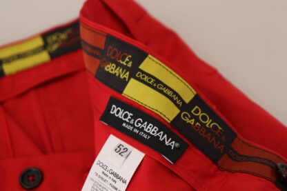 Dolce & Gabbana - Elegant Slim Fit Crimson Chinos