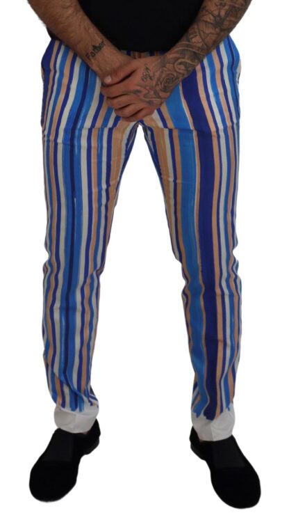 Dolce & Gabbana - Sleek Striped Slim Fit Chinos