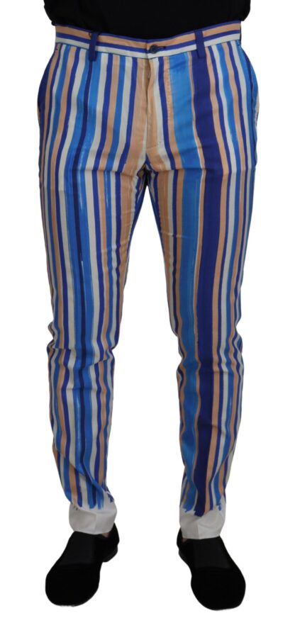 Dolce & Gabbana - Sleek Striped Slim Fit Chinos