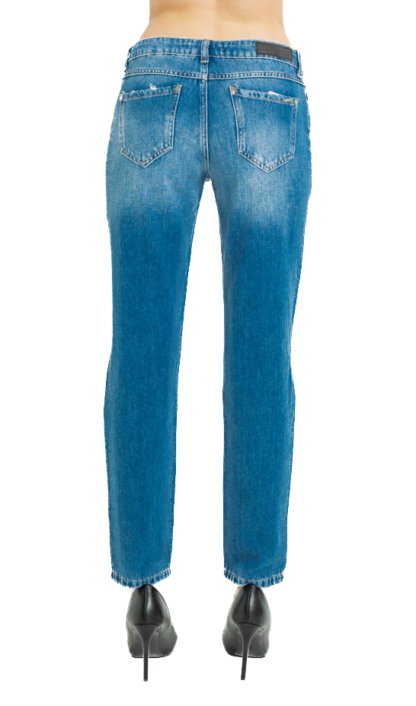 Imperfect - Chic Distressed Straight Leg Jeans