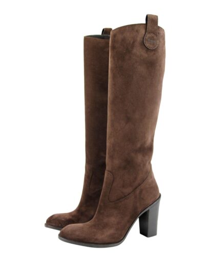 Gucci - Brown Leather Suede Tall Knee Boots