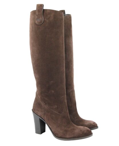 Gucci - Brown Leather Suede Tall Knee Boots