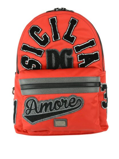 Dolce & Gabbana - Chic Red Backpack with Leather Accents