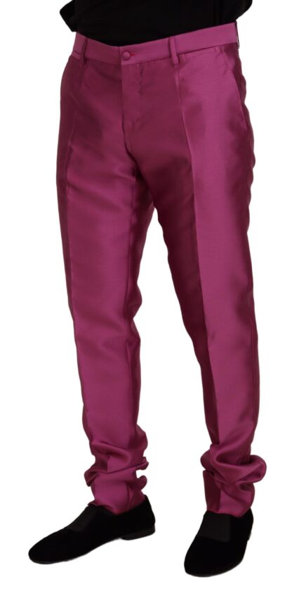 Dolce & Gabbana - Elegant Slim Fit Formal Dress Pants in Pink