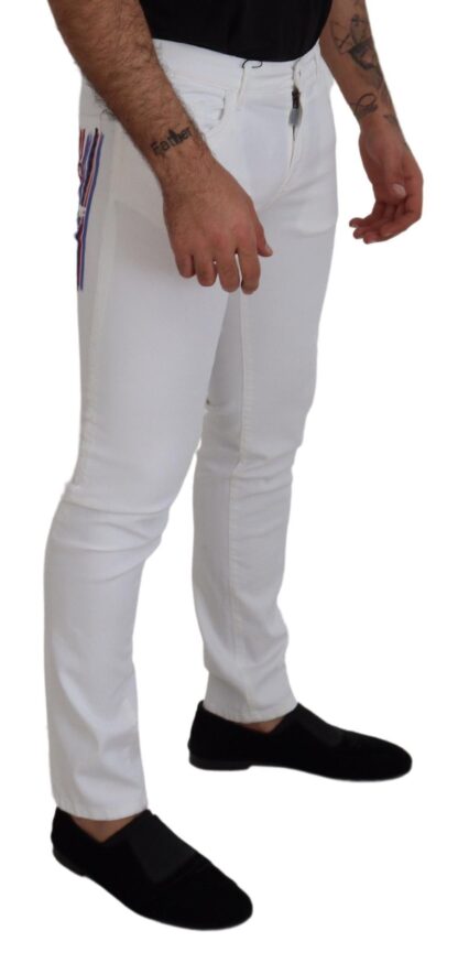 Dolce & Gabbana - Elegant Slim Fit White Skinny Jeans