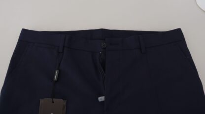 Dolce & Gabbana - Elegant Slim Fit Blue Dress Pants