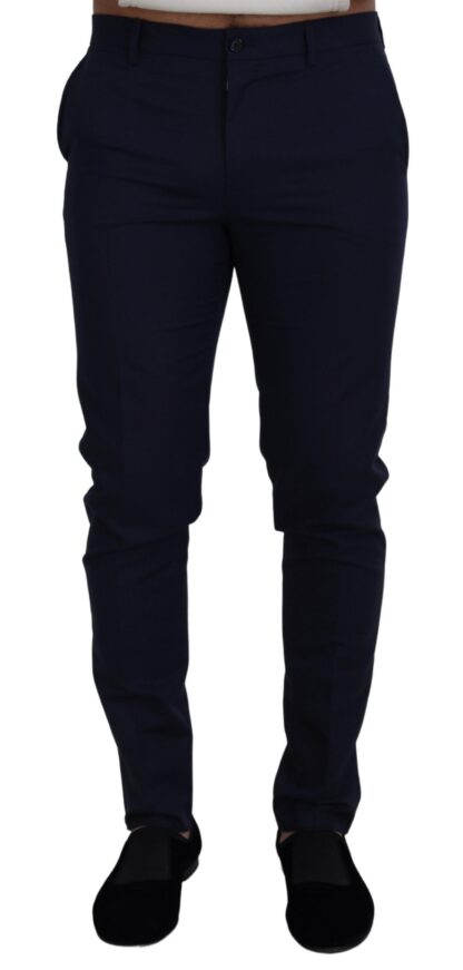 Dolce & Gabbana - Elegant Slim Fit Blue Dress Pants