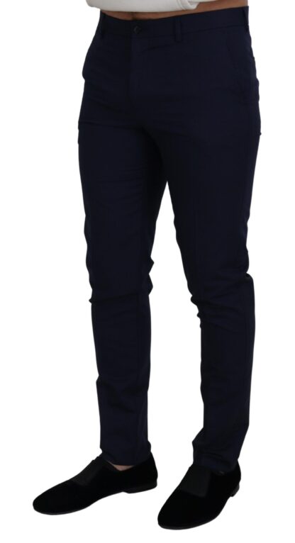 Dolce & Gabbana - Elegant Slim Fit Blue Dress Pants