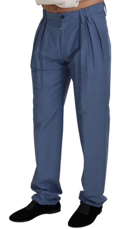 Dolce & Gabbana - Elegant Regular Fit Dress Pants in Blue