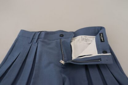 Dolce & Gabbana - Elegant Regular Fit Dress Pants in Blue