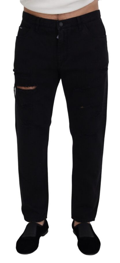 Dolce & Gabbana - Elegant Black Loose Fit Italian Jeans