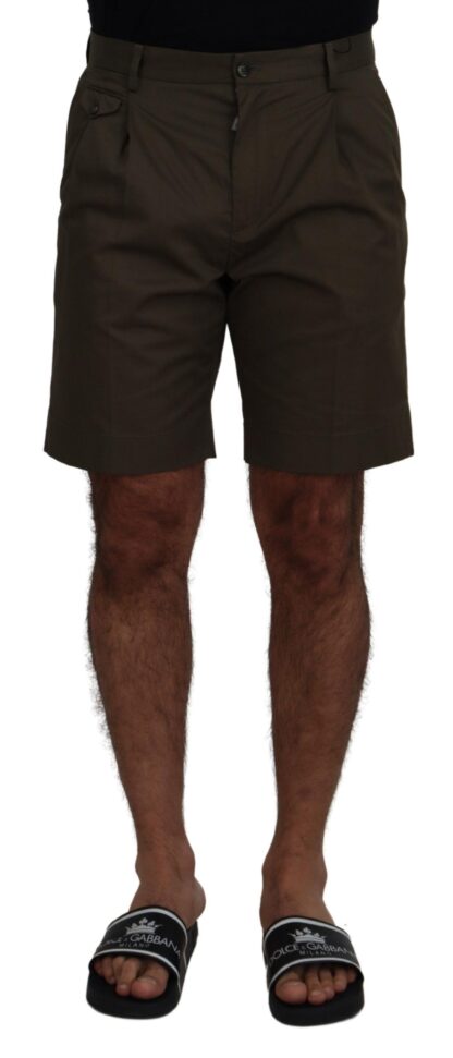 Dolce & Gabbana - Elegant Green Cotton Chino Shorts