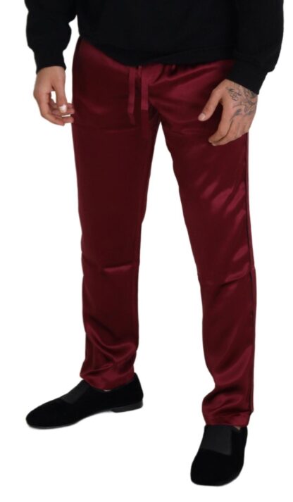 Dolce & Gabbana - Silk Lounge Pants in Bordeaux