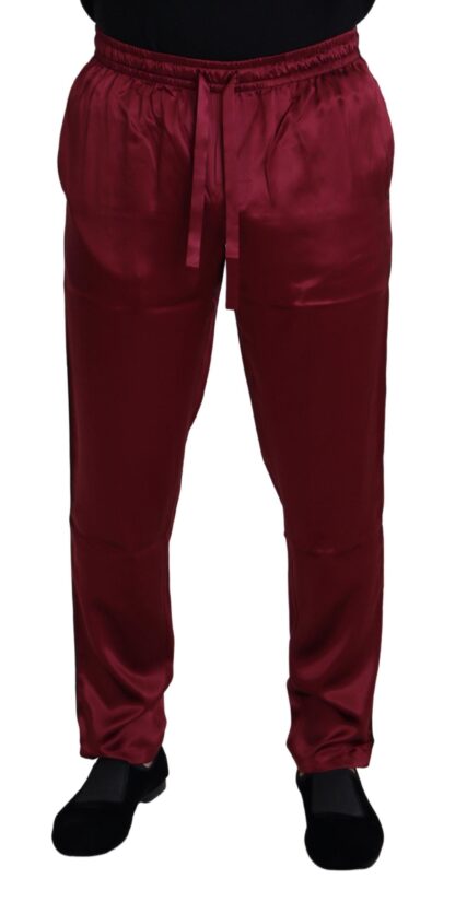 Dolce & Gabbana - Silk Lounge Pants in Bordeaux