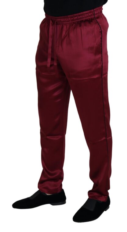 Dolce & Gabbana - Silk Lounge Pants in Bordeaux