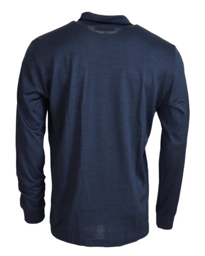 Dolce & Gabbana - Sophisticated Silk Polo Sweater in Blue