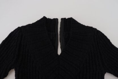 Dolce & Gabbana - Elegant Black Wool Blend Sweater Dress