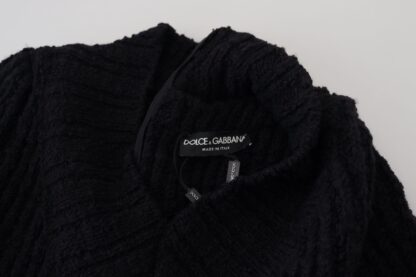 Dolce & Gabbana - Elegant Black Wool Blend Sweater Dress