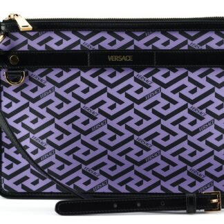 Versace - Elegant Black Calf Leather Shoulder Bag