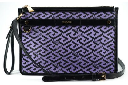 Versace - Exquisite Violet & Black Signature Shoulder Bag