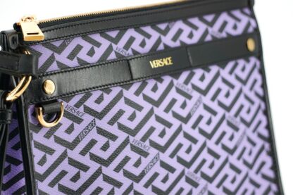 Versace - Exquisite Violet & Black Signature Shoulder Bag