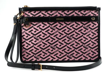 Versace - Elegant Greca Signature Leather Shoulder Bag