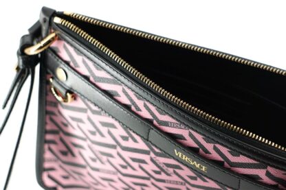 Versace - Elegant Greca Signature Leather Shoulder Bag