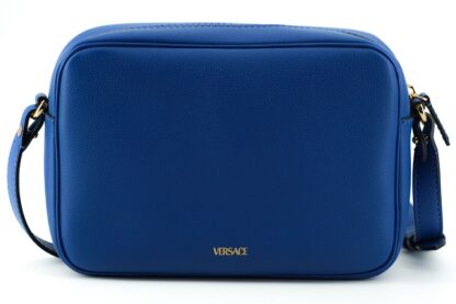 Versace - Elegant Blue Calf Leather Camera Case Bag