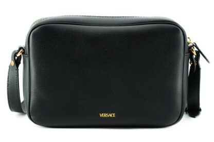 Versace - Sleek Black Calf Leather Camera Shoulder Bag