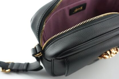 Versace - Sleek Black Calf Leather Camera Shoulder Bag