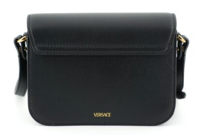 Versace - Elegant Black Calf Leather Shoulder Bag